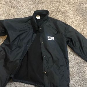 Black vans rain jacket checkered back